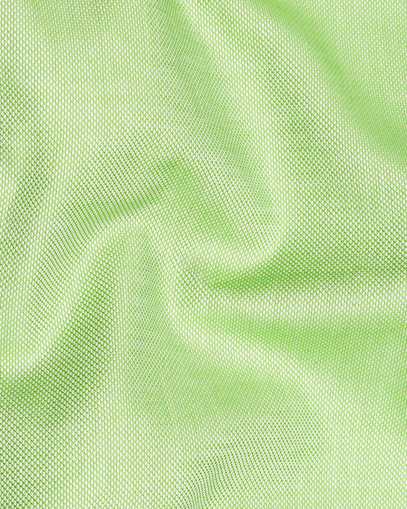 Feijoa Green Dobby Textured Premium Giza Cotton Shirt