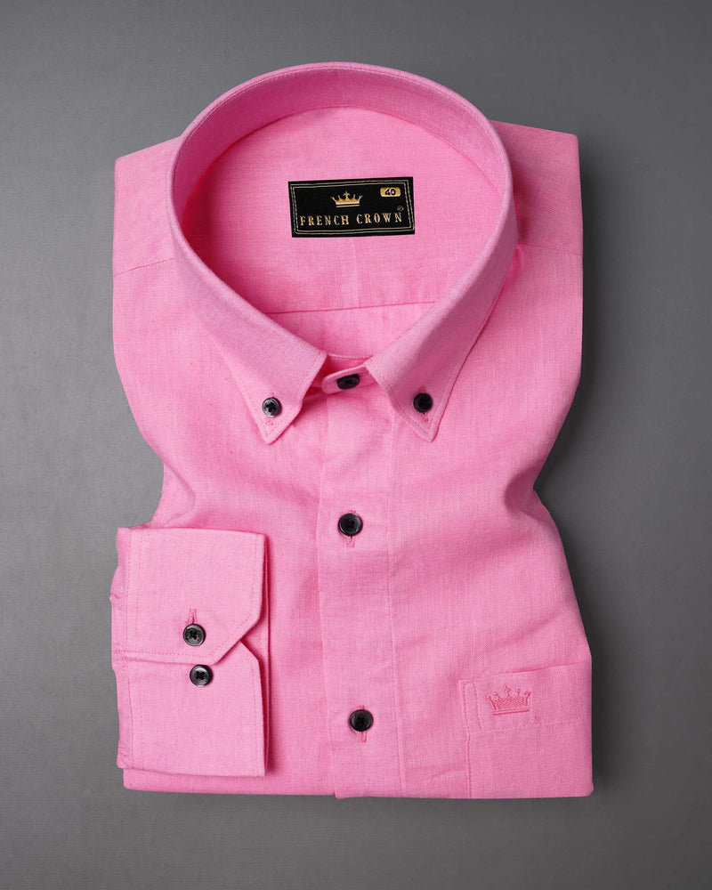 Can Can Pink Luxurious Linen Shirt