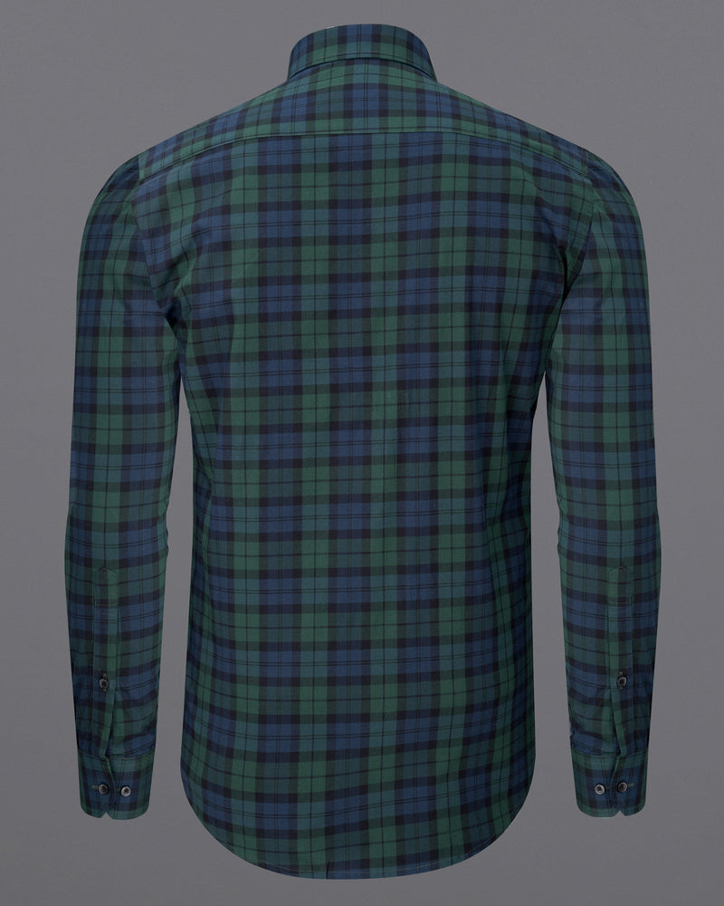 Plantation Green Plaid Premium Cotton Shirt