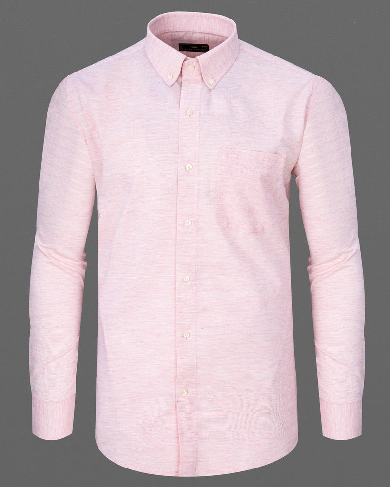 Gainsboro Pink and Bright White Chambray Shirt