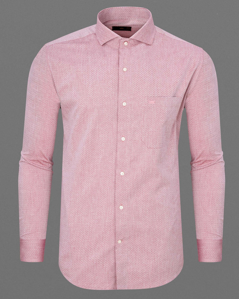 Blossom Red Dobby Textured Premium Giza Cotton Shirt