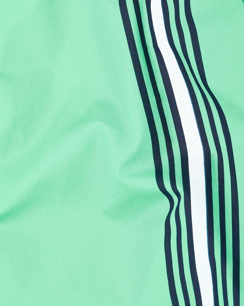 Bermuda Green with Striped Premium Cotton Shirt