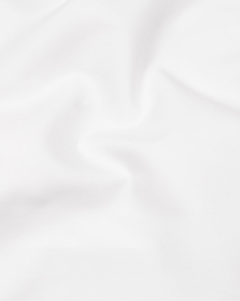 Bright White Twill Premium Cotton Shirt