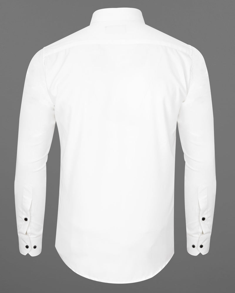 Bright White Twill Premium Cotton Shirt