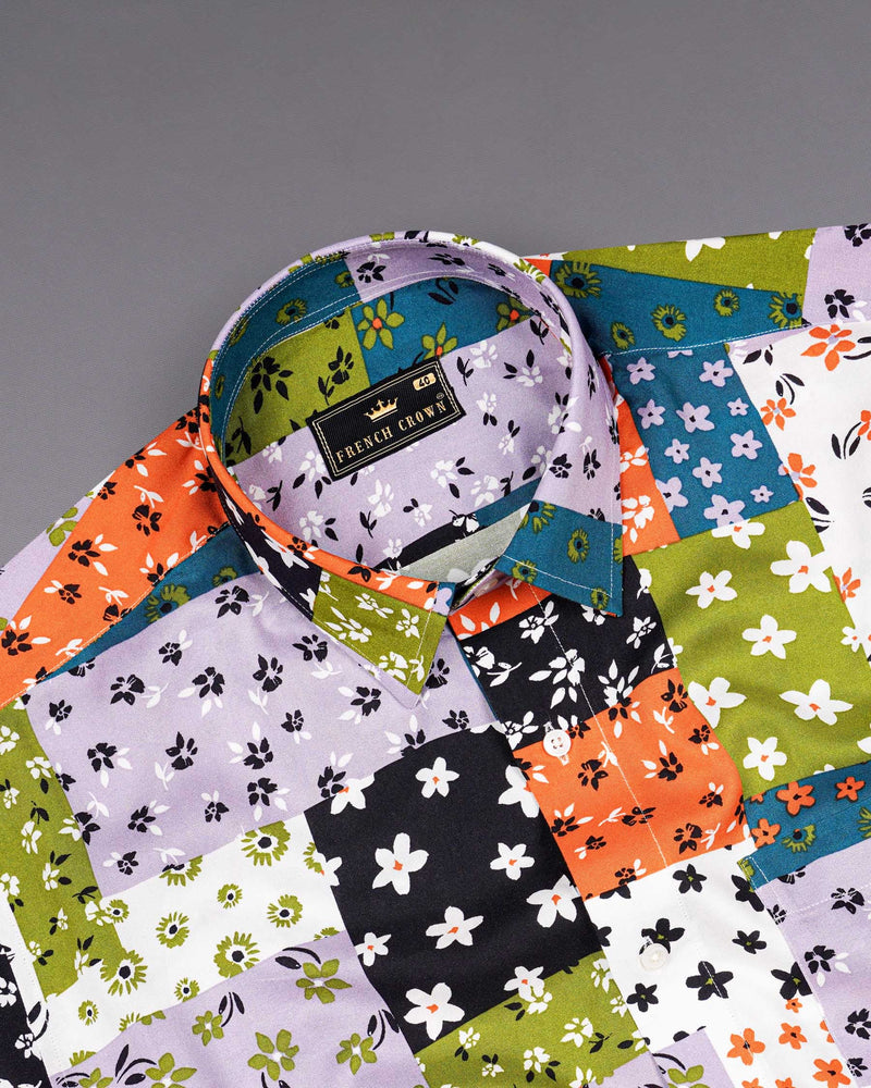 Multicolour Floral Printed Premium Tencel Shirt