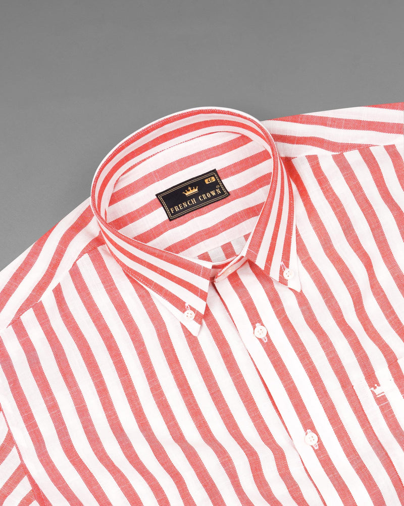 Terra Cotta and White Twill Striped Premium Cotton Shirt 7441-BD-38, 7441-BD-H-38, 7441-BD-39, 7441-BD-H-39, 7441-BD-40, 7441-BD-H-40, 7441-BD-42, 7441-BD-H-42, 7441-BD-44, 7441-BD-H-44, 7441-BD-46, 7441-BD-H-46, 7441-BD-48, 7441-BD-H-48, 7441-BD-50, 7441-BD-H-50, 7441-BD-52, 7441-BD-H-52