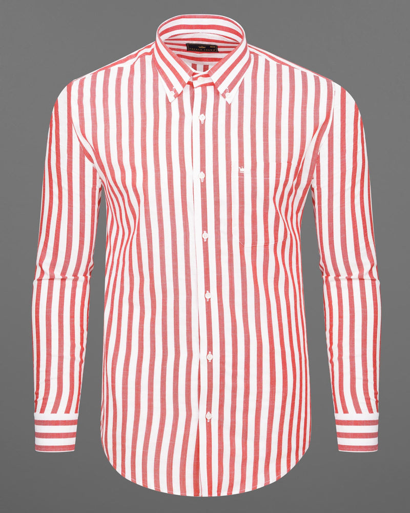 Terra Cotta and White Twill Striped Premium Cotton Shirt 7441-BD-38, 7441-BD-H-38, 7441-BD-39, 7441-BD-H-39, 7441-BD-40, 7441-BD-H-40, 7441-BD-42, 7441-BD-H-42, 7441-BD-44, 7441-BD-H-44, 7441-BD-46, 7441-BD-H-46, 7441-BD-48, 7441-BD-H-48, 7441-BD-50, 7441-BD-H-50, 7441-BD-52, 7441-BD-H-52