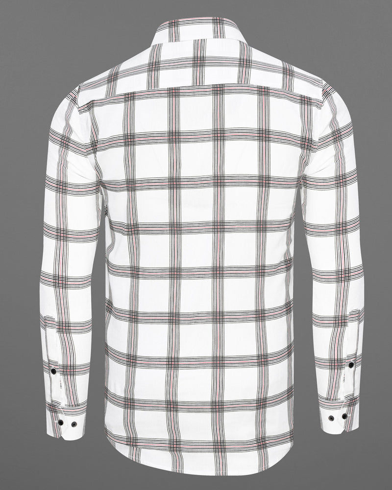 Bright White Windowpane Royal Oxford Shirt