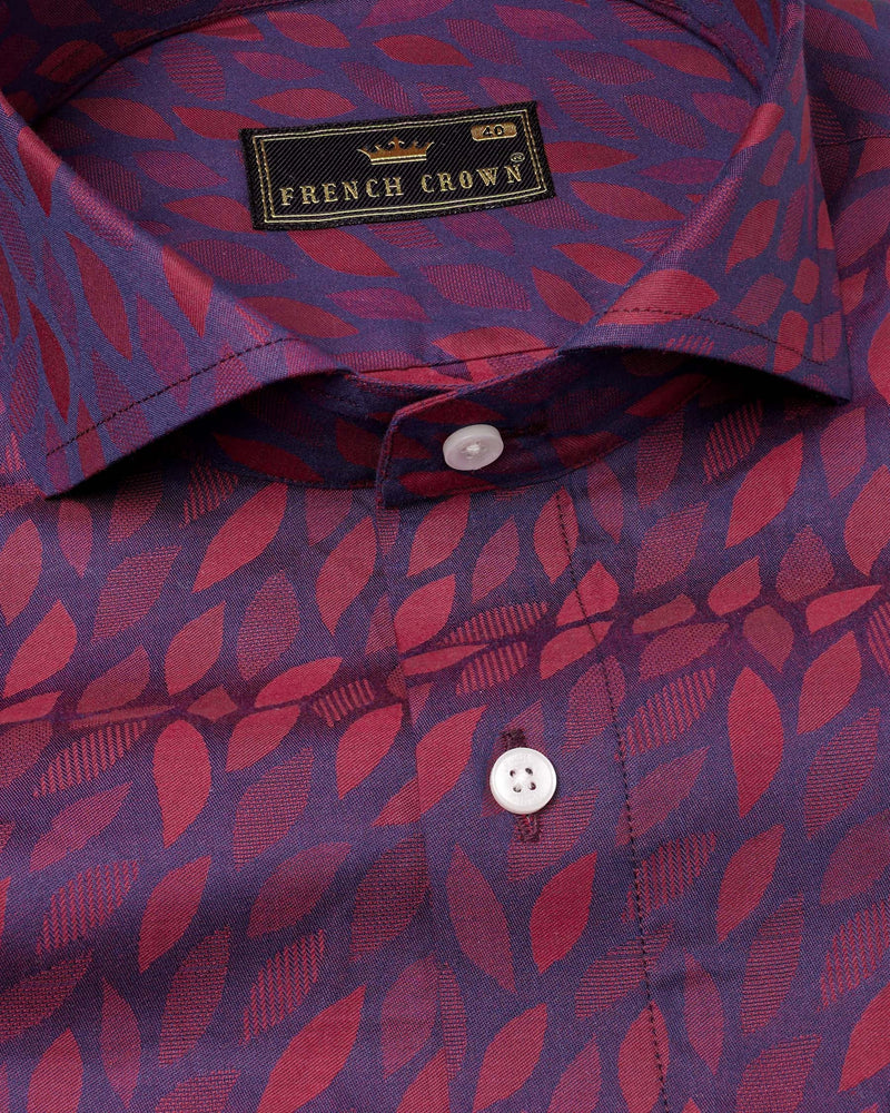 Voodoo Purple with Apple Blossom Red Jacquard Textured Premium Giza Cotton Shirt  7461-CA-38, 7461-CA-H-38, 7461-CA-39, 7461-CA-H-39, 7461-CA-40, 7461-CA-H-40, 7461-CA-42, 7461-CA-H-42, 7461-CA-44, 7461-CA-H-44, 7461-CA-46, 7461-CA-H-46, 7461-CA-48, 7461-CA-H-48, 7461-CA-50, 7461-CA-H-50, 7461-CA-52, 7461-CA-H-52