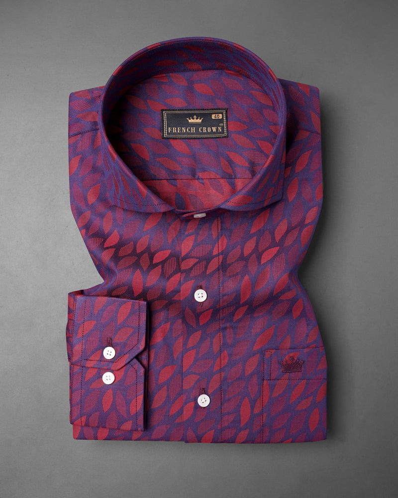 Voodoo Purple with Apple Blossom Red Jacquard Textured Premium Giza Cotton Shirt  7461-CA-38, 7461-CA-H-38, 7461-CA-39, 7461-CA-H-39, 7461-CA-40, 7461-CA-H-40, 7461-CA-42, 7461-CA-H-42, 7461-CA-44, 7461-CA-H-44, 7461-CA-46, 7461-CA-H-46, 7461-CA-48, 7461-CA-H-48, 7461-CA-50, 7461-CA-H-50, 7461-CA-52, 7461-CA-H-52