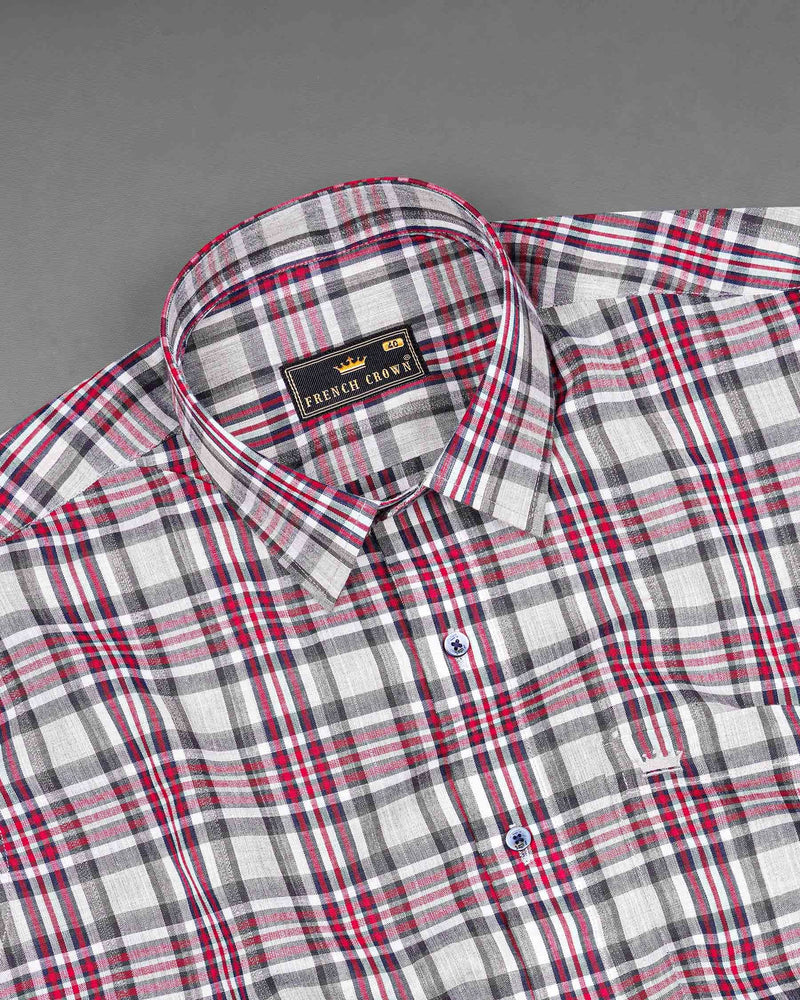 Shiraz Red with Fedora Gray Plaid Premium Cotton Shirt  7463-BLE-38, 7463-BLE-H-38, 7463-BLE-39, 7463-BLE-H-39, 7463-BLE-40, 7463-BLE-H-40, 7463-BLE-42, 7463-BLE-H-42, 7463-BLE-44, 7463-BLE-H-44, 7463-BLE-46, 7463-BLE-H-46, 7463-BLE-48, 7463-BLE-H-48, 7463-BLE-50, 7463-BLE-H-50, 7463-BLE-52, 7463-BLE-H-52