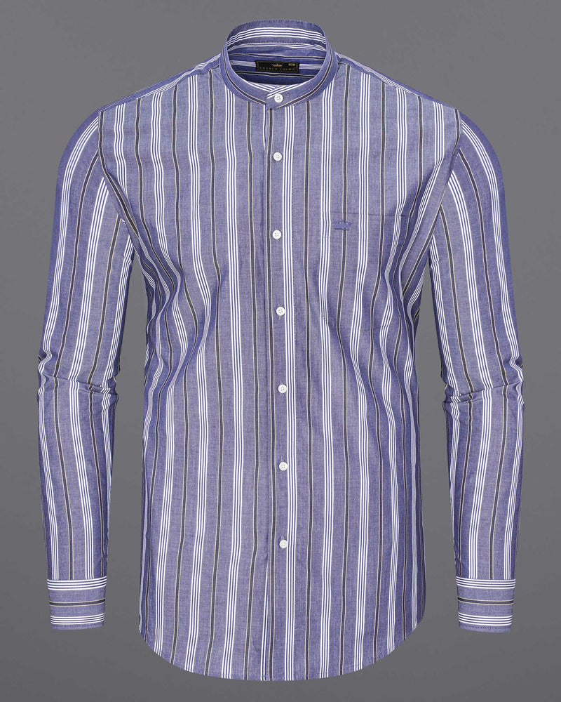 Scampi Blue Striped Dobby Textured Premium Giza Cotton Shirt  7471-M-38, 7471-M-H-38, 7471-M-39, 7471-M-H-39, 7471-M-40, 7471-M-H-40, 7471-M-42, 7471-M-H-42, 7471-M-44, 7471-M-H-44, 7471-M-46, 7471-M-H-46, 7471-M-48, 7471-M-H-48, 7471-M-50, 7471-M-H-50, 7471-M-52, 7471-M-H-52