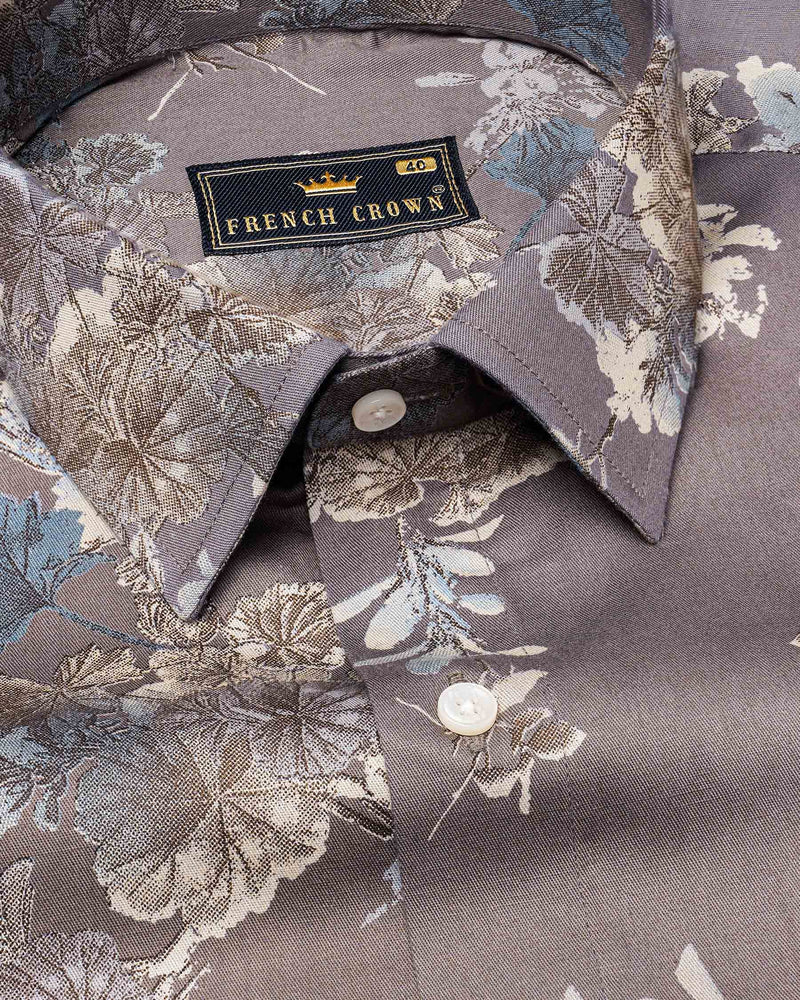 Scorpion Floral Twill Textured Premium Cotton Shirt