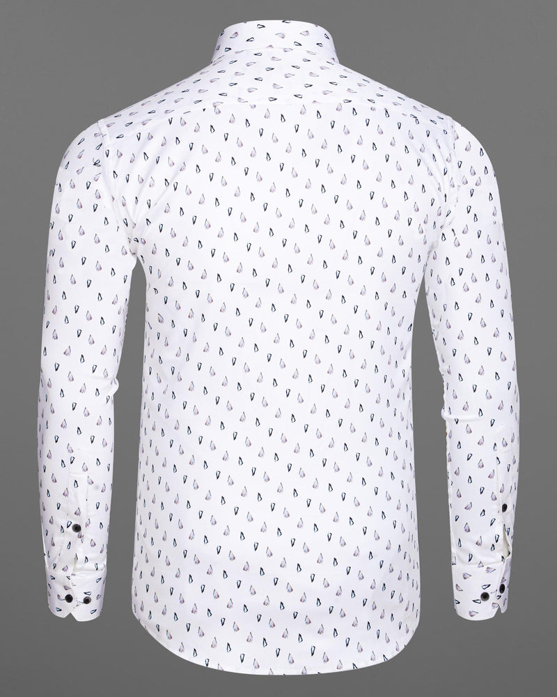 Bright White Stones Printed Super Soft Premium Cotton Shirt