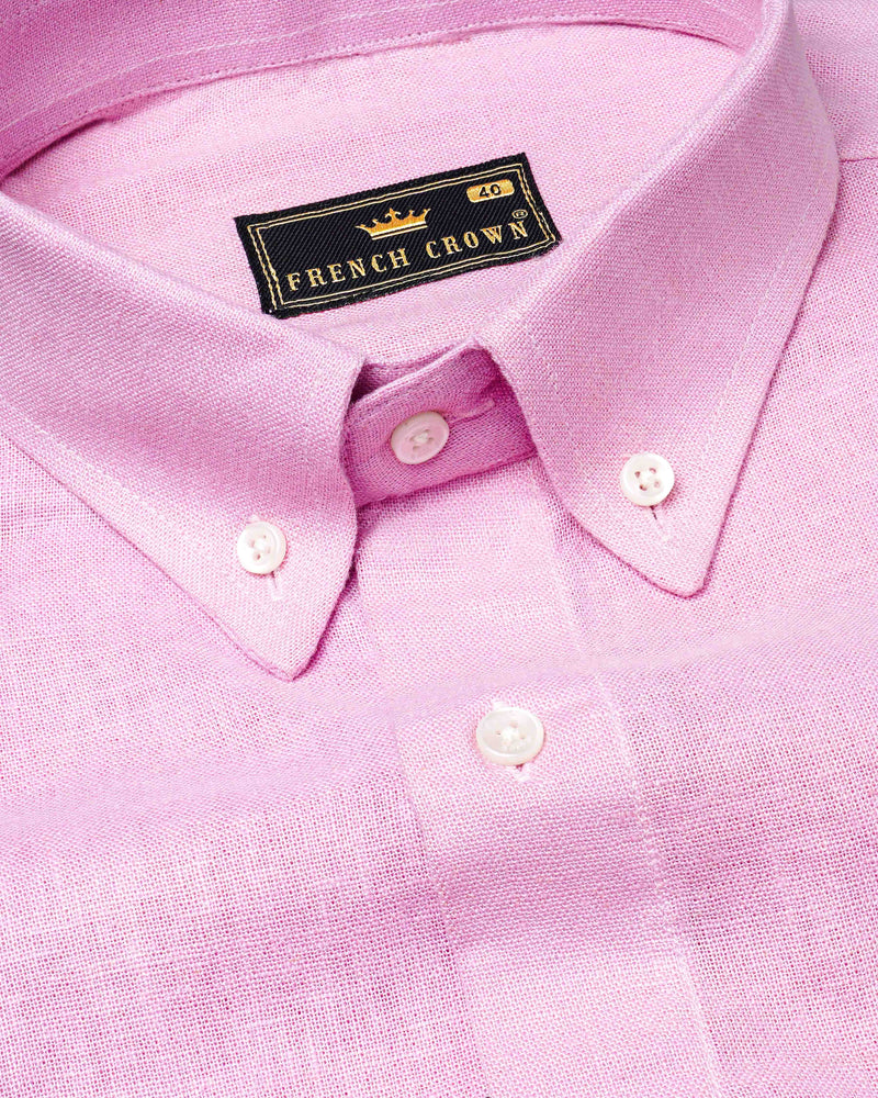 Melanie Pink Luxurious Linen Shirt