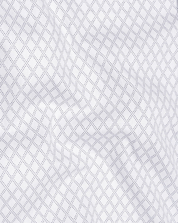 Bright White Argyle Textured Royal Oxford Shirt