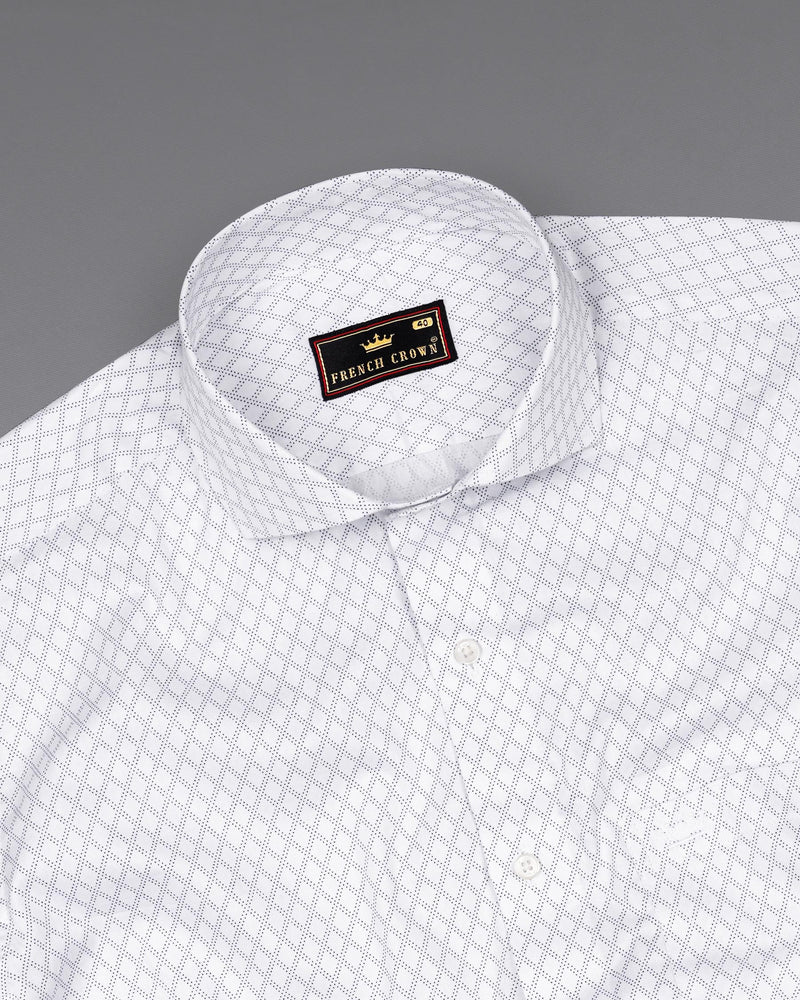 Bright White Argyle Textured Royal Oxford Shirt