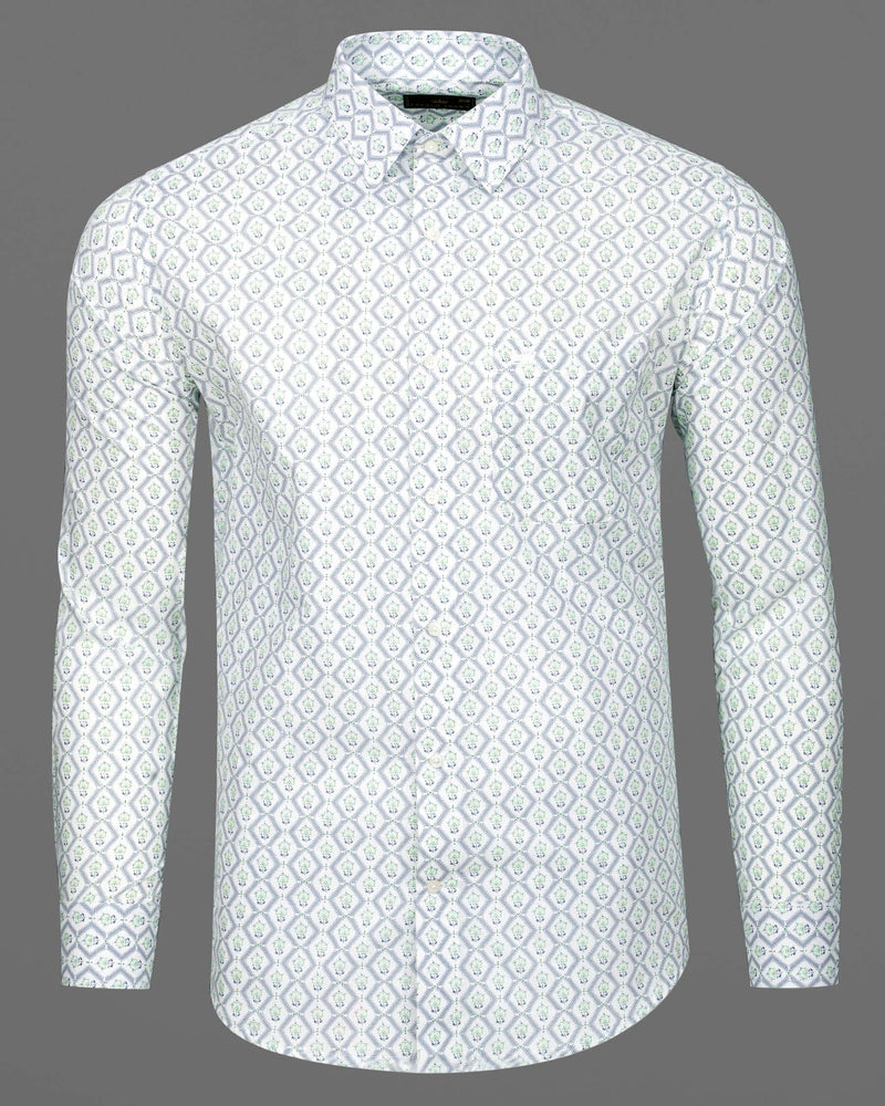 White and Feijoa Green Chevron Premium Cotton Shirt 7563-38,7563-38,7563-39,7563-39,7563-40,7563-40,7563-42,7563-42,7563-44,7563-44,7563-46,7563-46,7563-48,7563-48,7563-50,7563-50,7563-52,7563-52