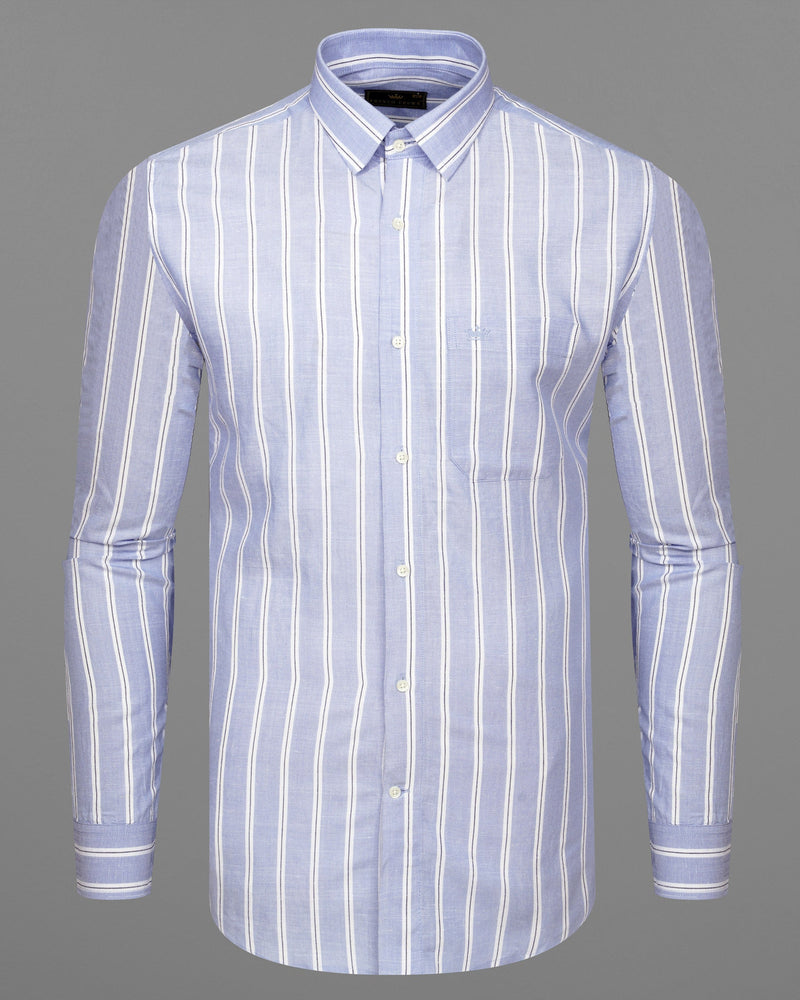 Mercury Blue with White Vertical Striped Twill Premium Cotton Shirt 7572-38,7572-38,7572-39,7572-39,7572-40,7572-40,7572-42,7572-42,7572-44,7572-44,7572-46,7572-46,7572-48,7572-48,7572-50,7572-50,7572-52,7572-52