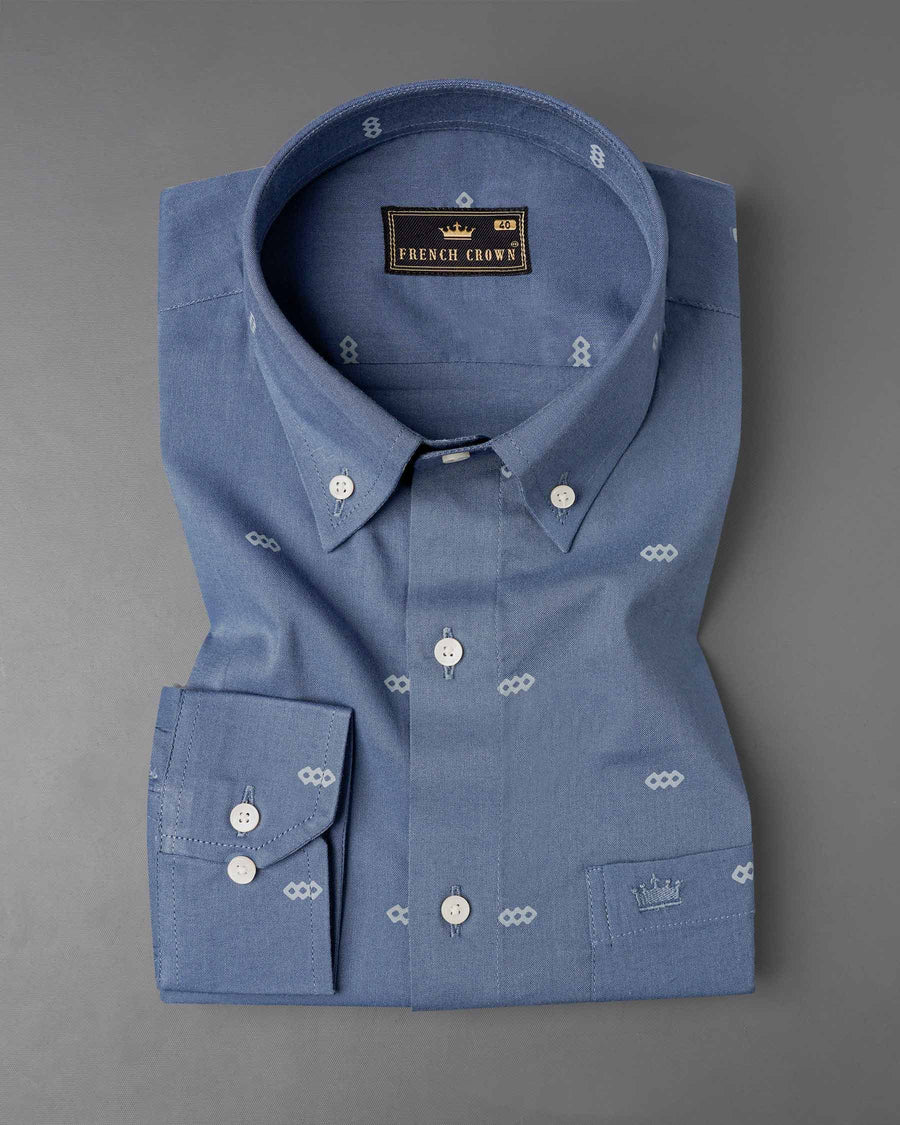 Greyish Blue Premium Tencel Shirt