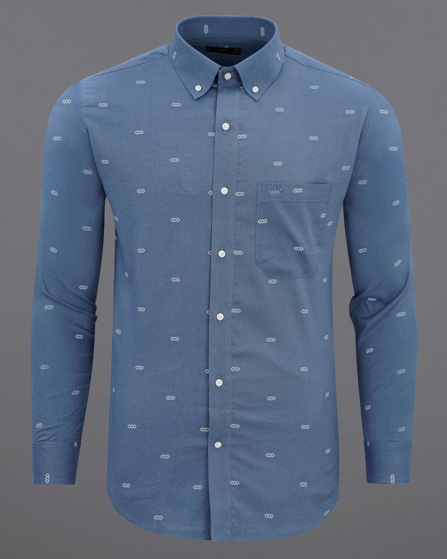 Greyish Blue Premium Tencel Shirt