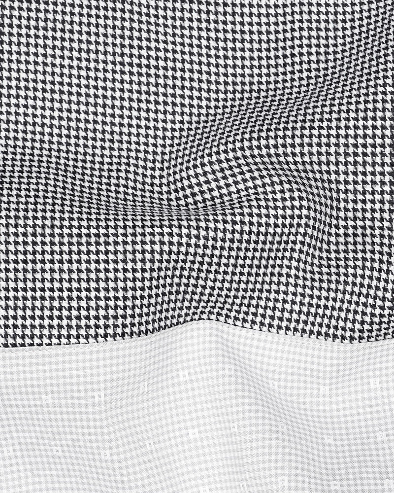 Outer Space Gray with Bright White Half and Half Houndstooth Textured Designer Shirt 7594-BLK-P203-38,7594-BLK-P203-38,7594-BLK-P203-39,7594-BLK-P203-39,7594-BLK-P203-40,7594-BLK-P203-40,7594-BLK-P203-42,7594-BLK-P203-42,7594-BLK-P203-44,7594-BLK-P203-44,7594-BLK-P203-46,7594-BLK-P203-46,7594-BLK-P203-48,7594-BLK-P203-48,7594-BLK-P203-50,7594-BLK-P203-50,7594-BLK-P203-52,7594-BLK-P203-52