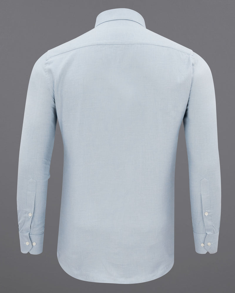 Mischka Blue Dobby Textured Premium Giza Cotton Shirt