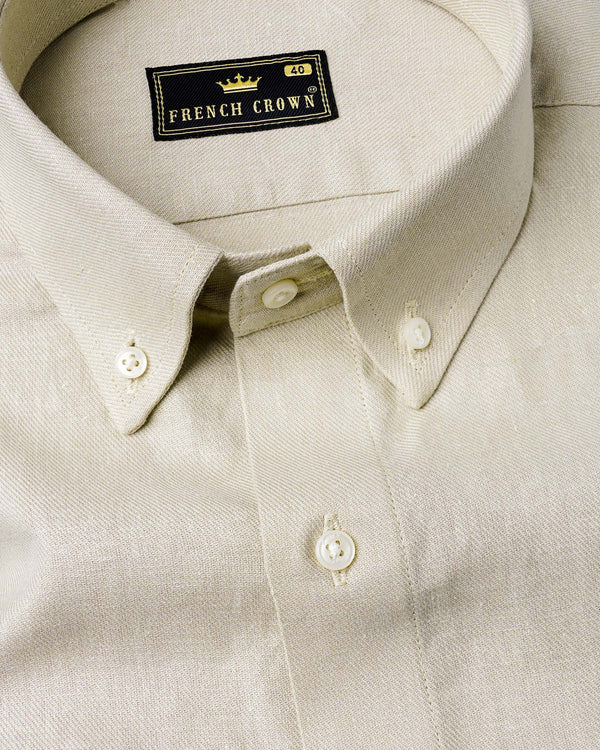 Dust Storm Brown Luxurious Linen Shirt