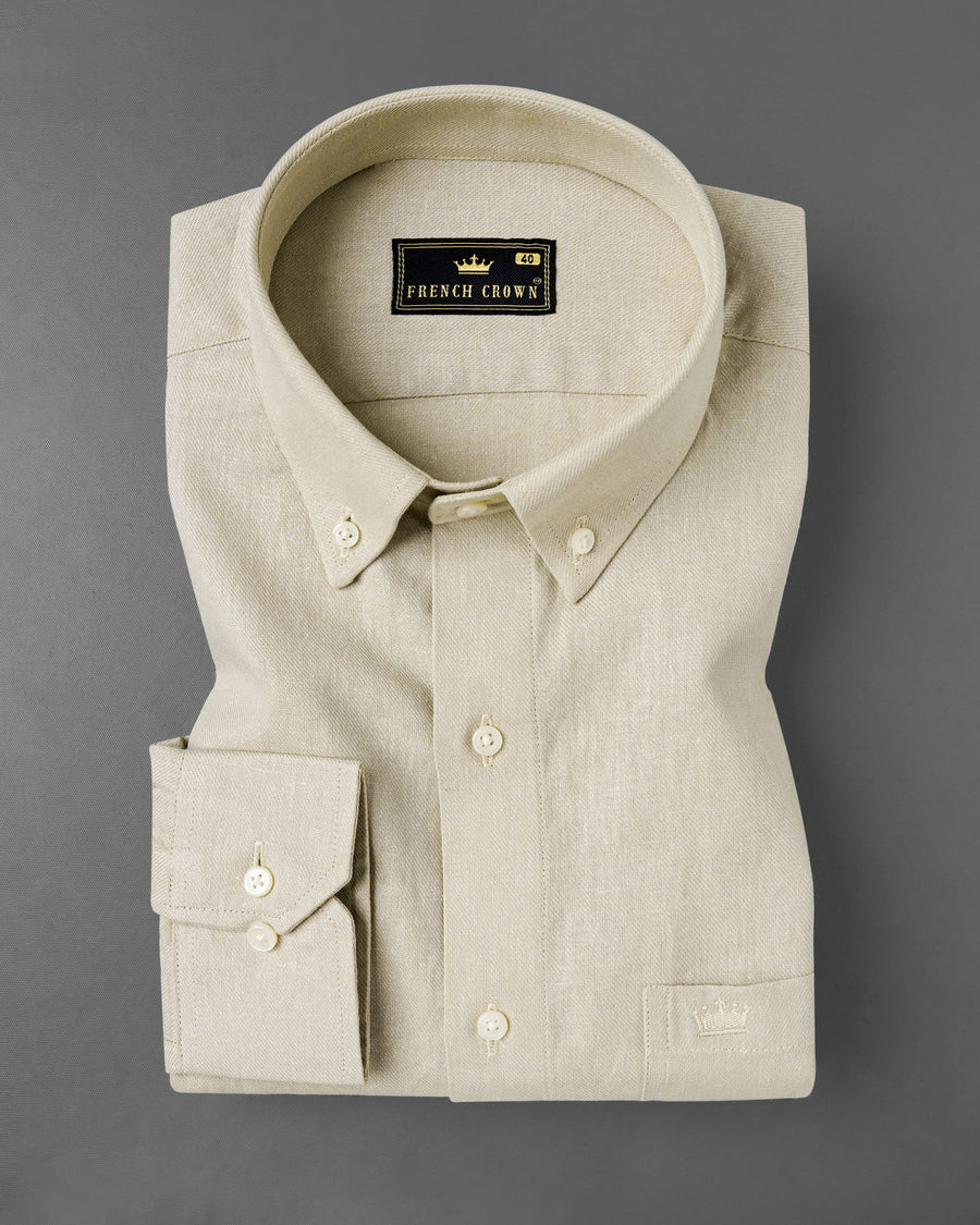 Dust Storm Brown Luxurious Linen Shirt