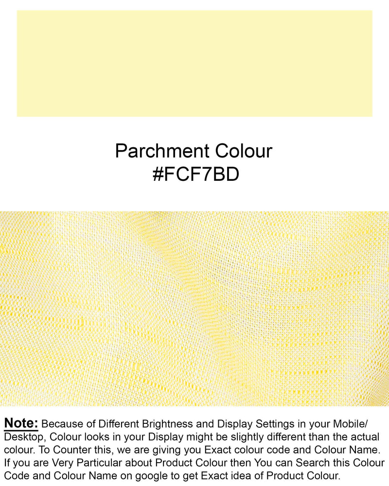 Parchment Yellow Luxurious Linen Shirt