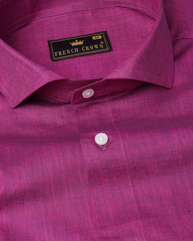 Hibiscus Purple Chambray Shirt