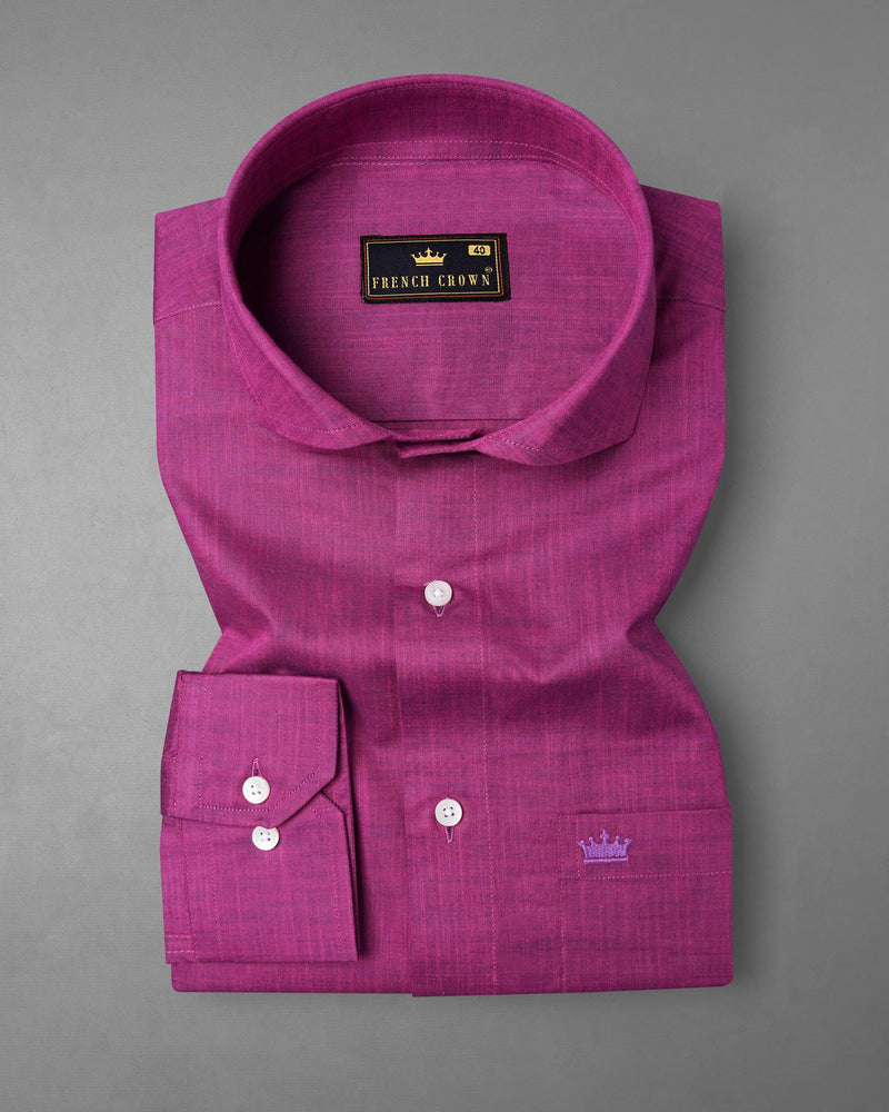 Hibiscus Purple Chambray Shirt