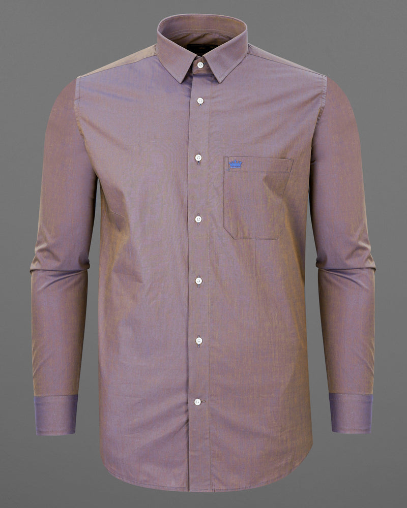 Cinereous Brown Two Tone Chambray Shirt