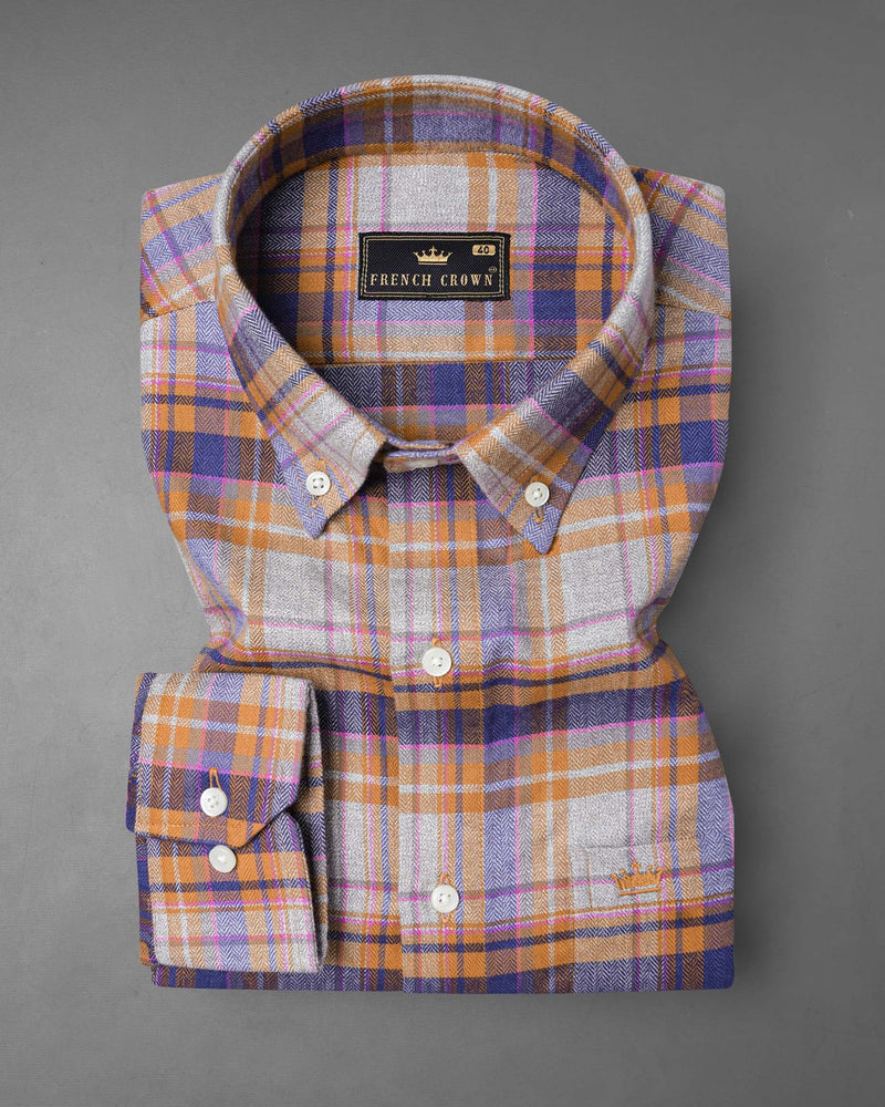 Wisteria Gray with Raw Sienna Plaid Herringbone Shirt 7636-BD-38,7636-BD-38,7636-BD-39,7636-BD-39,7636-BD-40,7636-BD-40,7636-BD-42,7636-BD-42,7636-BD-44,7636-BD-44,7636-BD-46,7636-BD-46,7636-BD-48,7636-BD-48,7636-BD-50,7636-BD-50,7636-BD-52,7636-BD-52