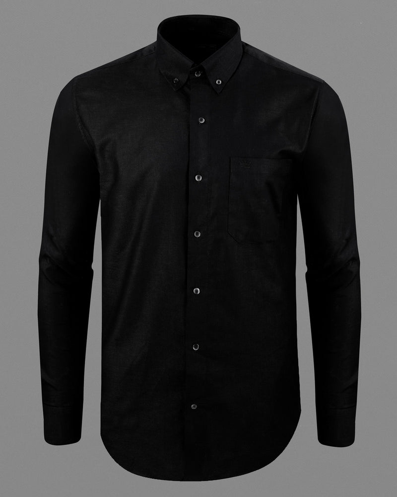 Jade Black Luxurious Linen Shirt