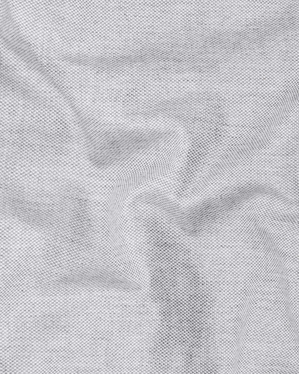 Heather Gray Dobby Textured Premium Giza Cotton Shirt