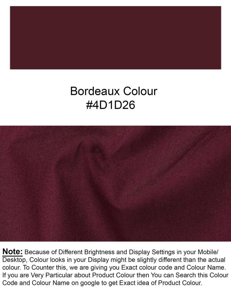 Bordeaux Wine Premium Cotton Shirt