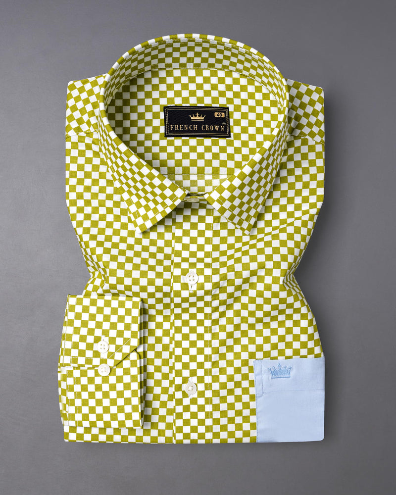 Alpine Olive Green and Bright White Checked Premium Cotton Designer Shirt 7702-P310-38,7702-P310-38,7702-P310-39,7702-P310-39,7702-P310-40,7702-P310-40,7702-P310-42,7702-P310-42,7702-P310-44,7702-P310-44,7702-P310-46,7702-P310-46,7702-P310-48,7702-P310-48,7702-P310-50,7702-P310-50,7702-P310-52,7702-P310-52