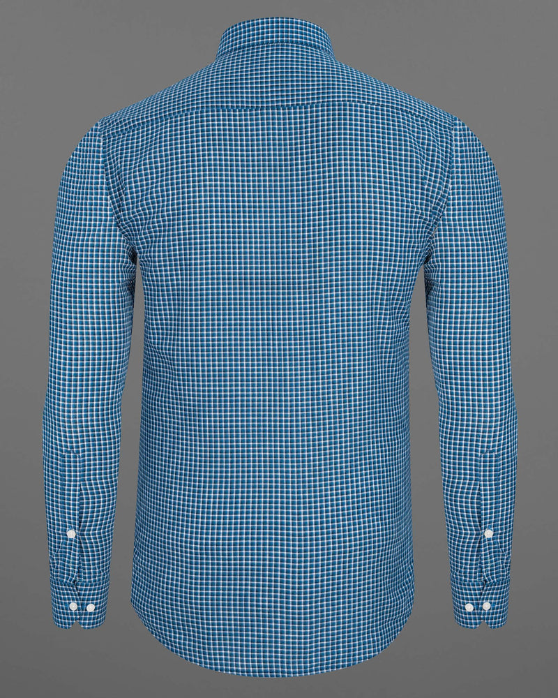 Jelly Bean Blue With Bright White Checkered Twill Premium Cotton Shirt 7704-BD-38,7704-BD-38,7704-BD-39,7704-BD-39,7704-BD-40,7704-BD-40,7704-BD-42,7704-BD-42,7704-BD-44,7704-BD-44,7704-BD-46,7704-BD-46,7704-BD-48,7704-BD-48,7704-BD-50,7704-BD-50,7704-BD-52,7704-BD-52