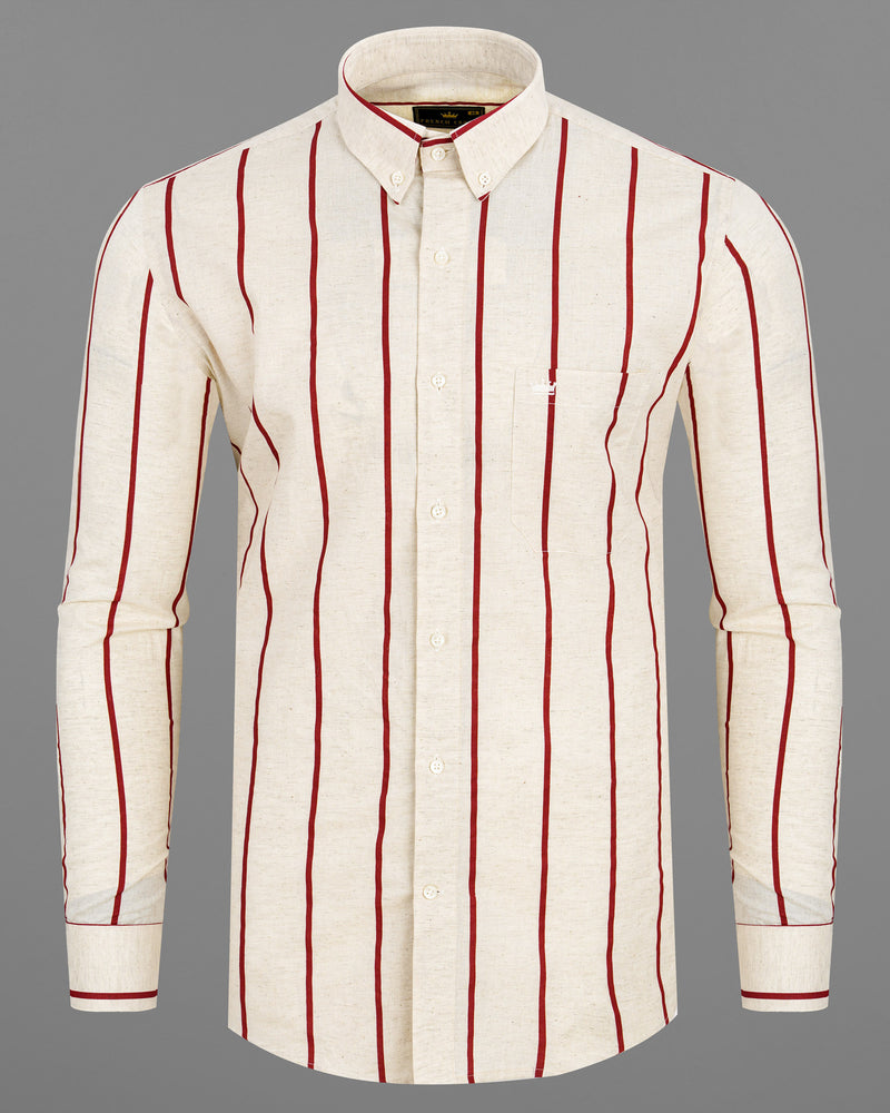 Periglacial Cream With Sangria Red Striped Luxurious Linen Shirt 7710-BD-38,7710-BD-38,7710-BD-39,7710-BD-39,7710-BD-40,7710-BD-40,7710-BD-42,7710-BD-42,7710-BD-44,7710-BD-44,7710-BD-46,7710-BD-46,7710-BD-48,7710-BD-48,7710-BD-50,7710-BD-50,7710-BD-52,7710-BD-52