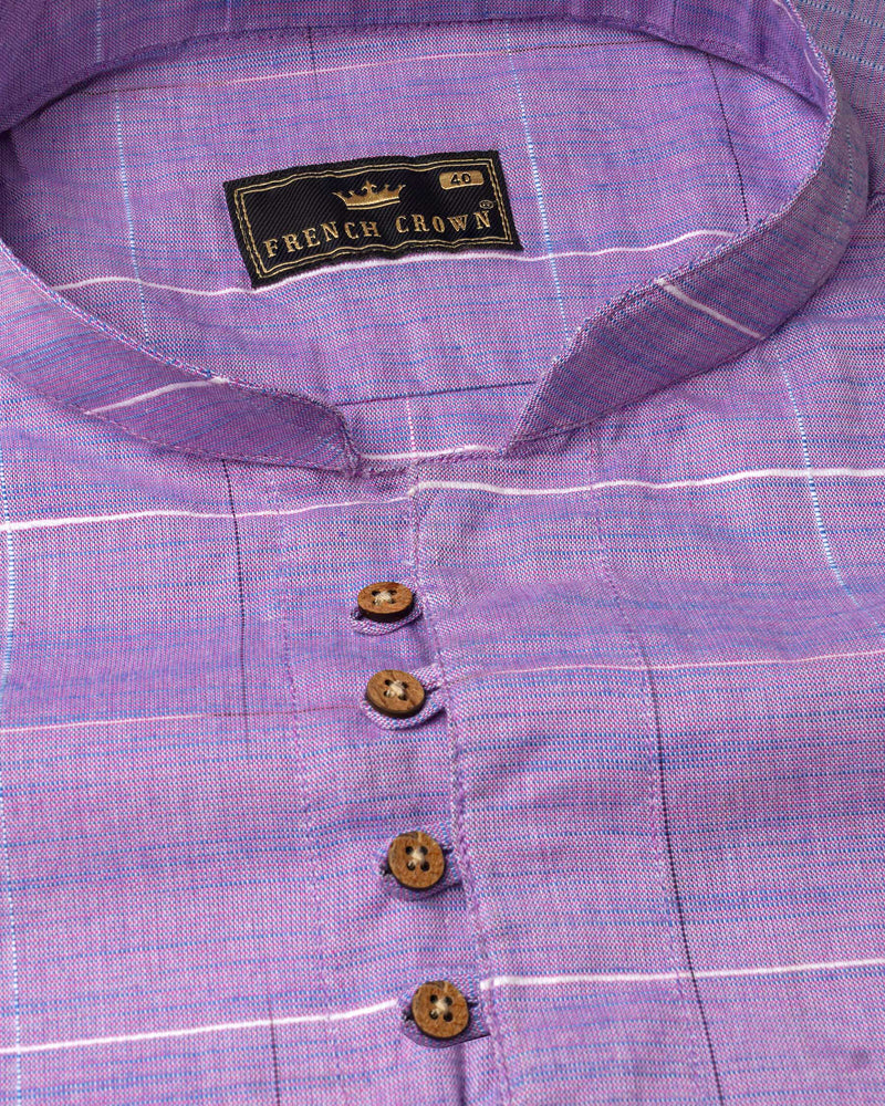 Lavender Purple Plaid Dobby Textured Premium Giza Cotton Kurta Shirt 7719-KS-38,7719-KS-38,7719-KS-39,7719-KS-39,7719-KS-40,7719-KS-40,7719-KS-42,7719-KS-42,7719-KS-44,7719-KS-44,7719-KS-46,7719-KS-46,7719-KS-48,7719-KS-48,7719-KS-50,7719-KS-50,7719-KS-52,7719-KS-52