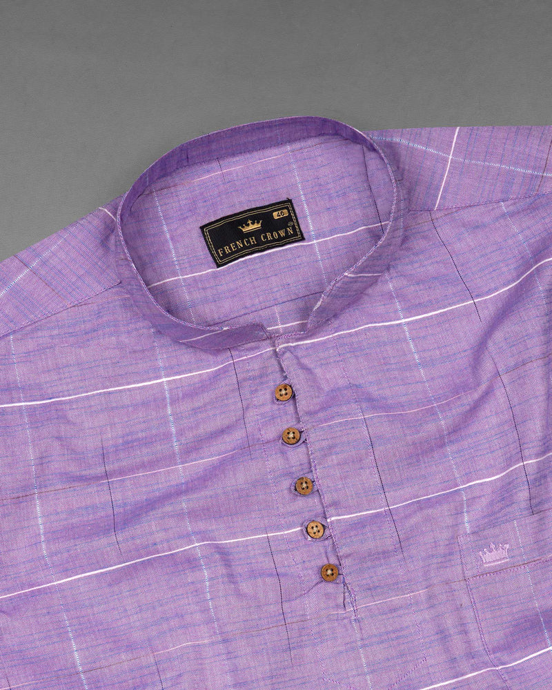 Lavender Purple Plaid Dobby Textured Premium Giza Cotton Kurta Shirt 7719-KS-38,7719-KS-38,7719-KS-39,7719-KS-39,7719-KS-40,7719-KS-40,7719-KS-42,7719-KS-42,7719-KS-44,7719-KS-44,7719-KS-46,7719-KS-46,7719-KS-48,7719-KS-48,7719-KS-50,7719-KS-50,7719-KS-52,7719-KS-52