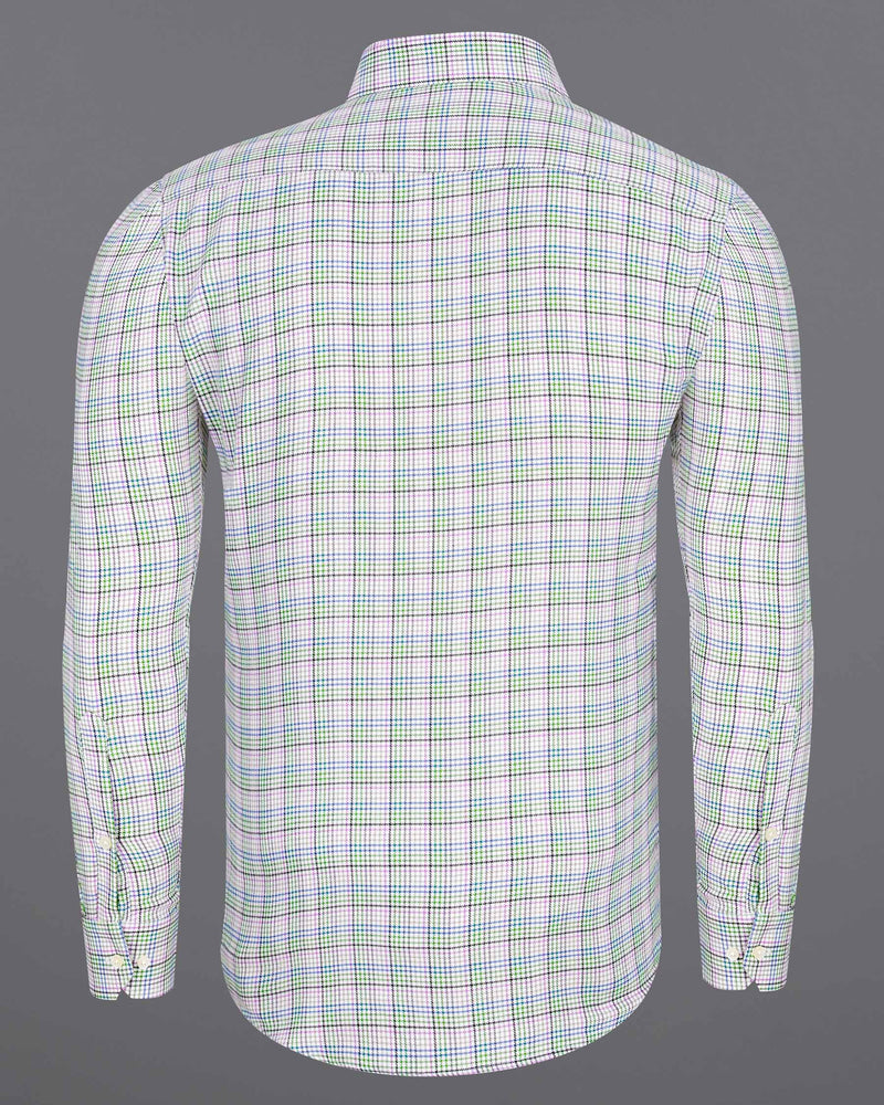 Mantis Green and White with Multi colored Plaid Twill Premium Cotton Shirt 7721-38,7721-38,7721-39,7721-39,7721-40,7721-40,7721-42,7721-42,7721-44,7721-44,7721-46,7721-46,7721-48,7721-48,7721-50,7721-50,7721-52,7721-52