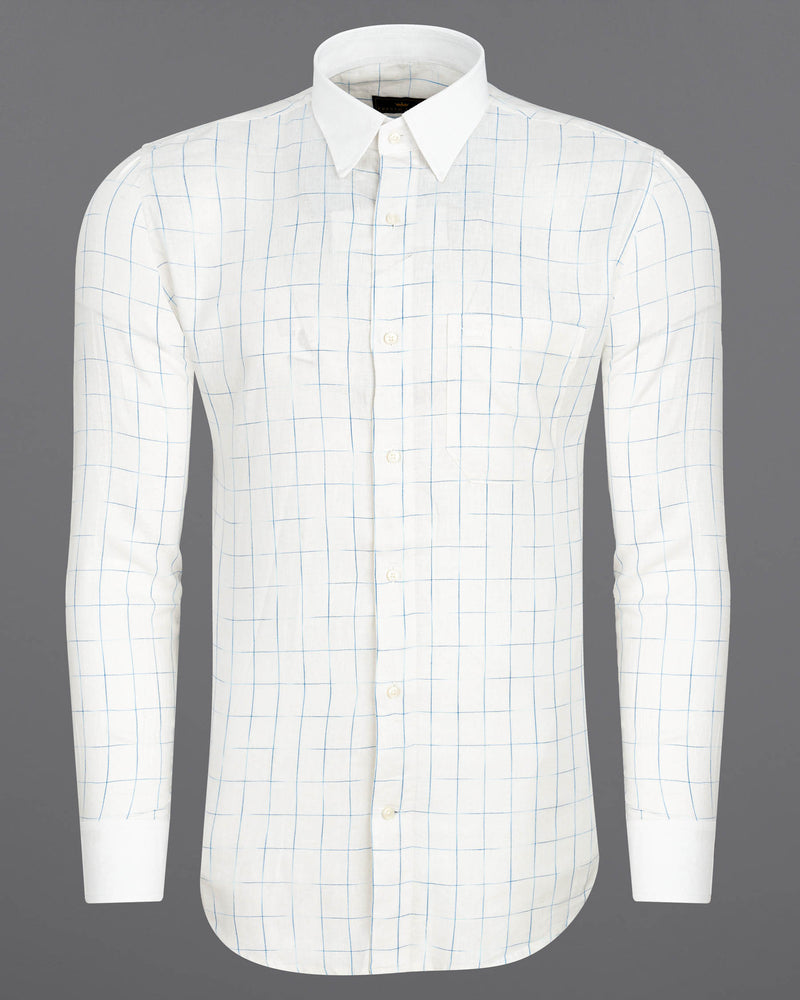 Bright White Checkered Luxurious Linen Shirt 7727-WCC-38,7727-WCC-38,7727-WCC-39,7727-WCC-39,7727-WCC-40,7727-WCC-40,7727-WCC-42,7727-WCC-42,7727-WCC-44,7727-WCC-44,7727-WCC-46,7727-WCC-46,7727-WCC-48,7727-WCC-48,7727-WCC-50,7727-WCC-50,7727-WCC-52,7727-WCC-52