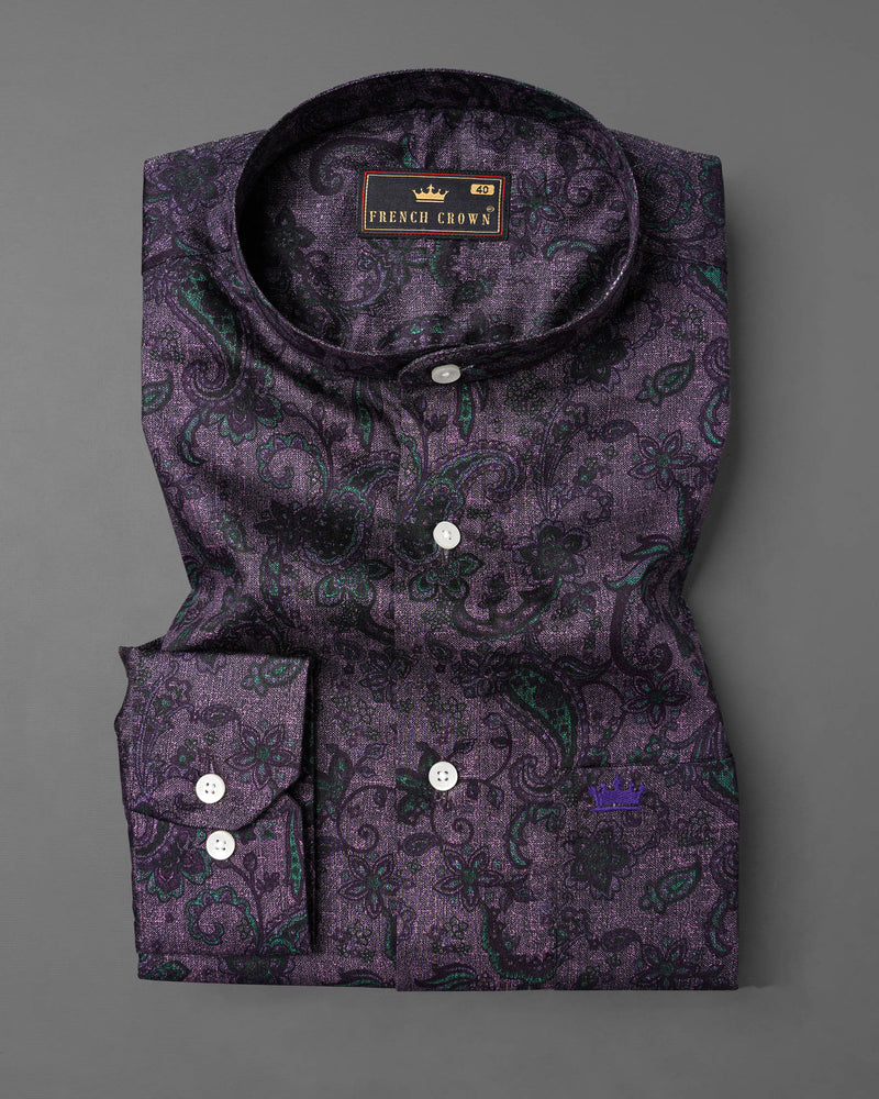 Matterhorn Dark Violet and Paisley Printed Super Soft Premium Cotton Shirt 7742-M-38,7742-M-38,7742-M-39,7742-M-39,7742-M-40,7742-M-40,7742-M-42,7742-M-42,7742-M-44,7742-M-44,7742-M-46,7742-M-46,7742-M-48,7742-M-48,7742-M-50,7742-M-50,7742-M-52,7742-M-52