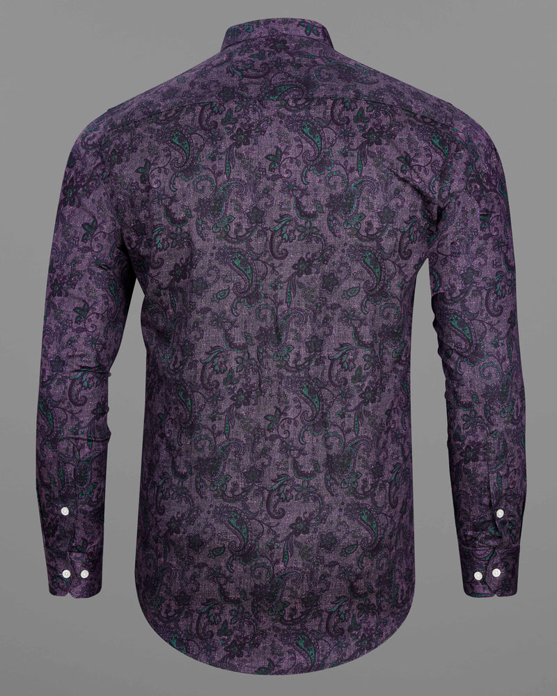 Matterhorn Dark Violet and Paisley Printed Super Soft Premium Cotton Shirt 7742-M-38,7742-M-38,7742-M-39,7742-M-39,7742-M-40,7742-M-40,7742-M-42,7742-M-42,7742-M-44,7742-M-44,7742-M-46,7742-M-46,7742-M-48,7742-M-48,7742-M-50,7742-M-50,7742-M-52,7742-M-52