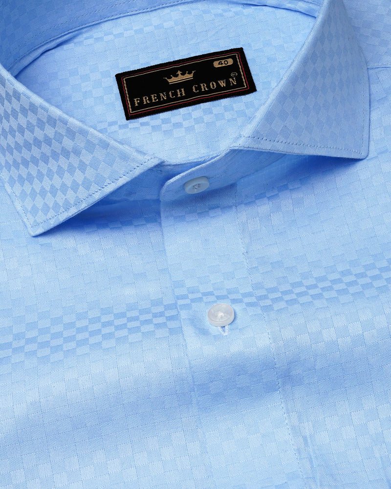 Malibu Blue Dobby Textured Premium Giza Cotton Shirt 7774-CA-38,7774-CA-38,7774-CA-39,7774-CA-39,7774-CA-40,7774-CA-40,7774-CA-42,7774-CA-42,7774-CA-44,7774-CA-44,7774-CA-46,7774-CA-46,7774-CA-48,7774-CA-48,7774-CA-50,7774-CA-50,7774-CA-52,7774-CA-52