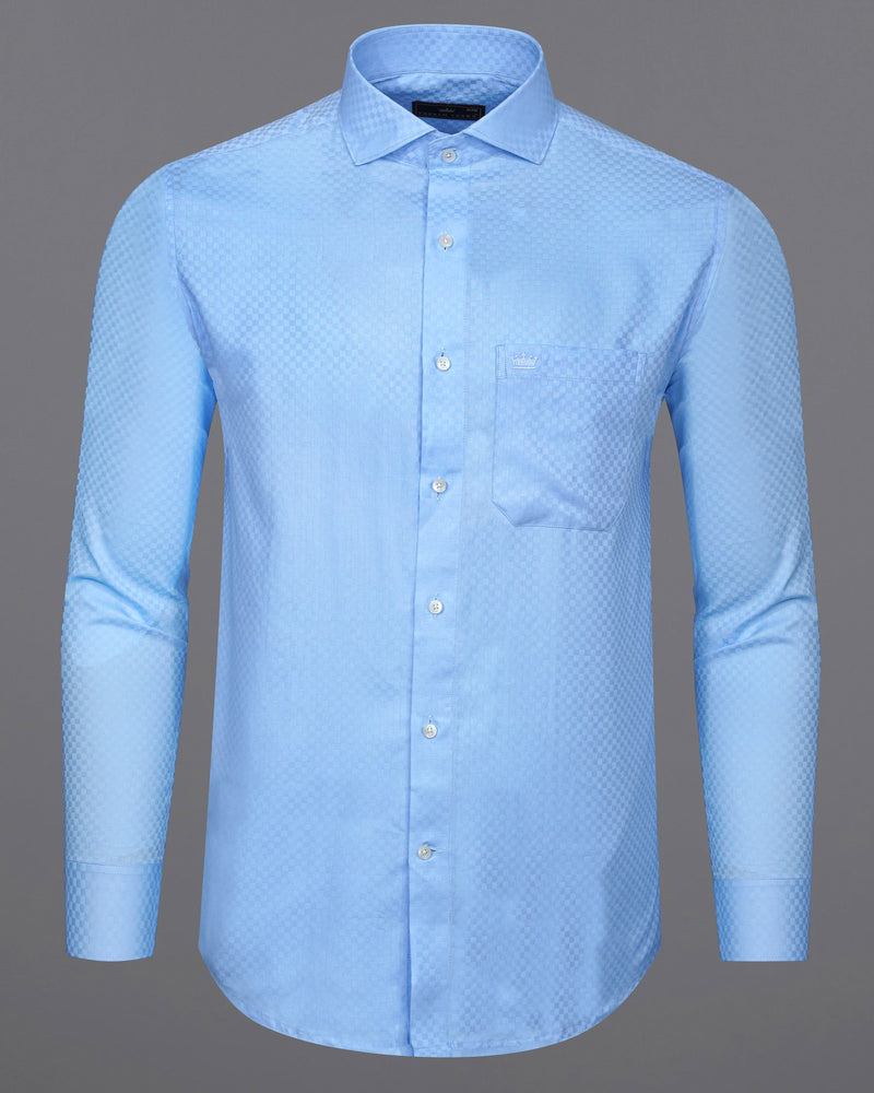 Malibu Blue Dobby Textured Premium Giza Cotton Shirt 7774-CA-38,7774-CA-38,7774-CA-39,7774-CA-39,7774-CA-40,7774-CA-40,7774-CA-42,7774-CA-42,7774-CA-44,7774-CA-44,7774-CA-46,7774-CA-46,7774-CA-48,7774-CA-48,7774-CA-50,7774-CA-50,7774-CA-52,7774-CA-52