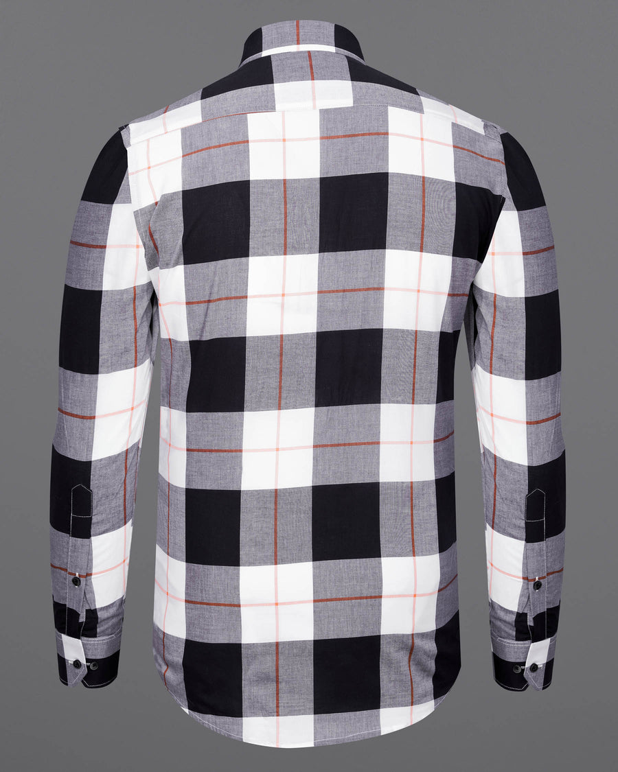 Bright White and Black Plaid Premium Cotton Shirt 7783-BLK-38,7783-BLK-38,7783-BLK-39,7783-BLK-39,7783-BLK-40,7783-BLK-40,7783-BLK-42,7783-BLK-42,7783-BLK-44,7783-BLK-44,7783-BLK-46,7783-BLK-46,7783-BLK-48,7783-BLK-48,7783-BLK-50,7783-BLK-50,7783-BLK-52,7783-BLK-52