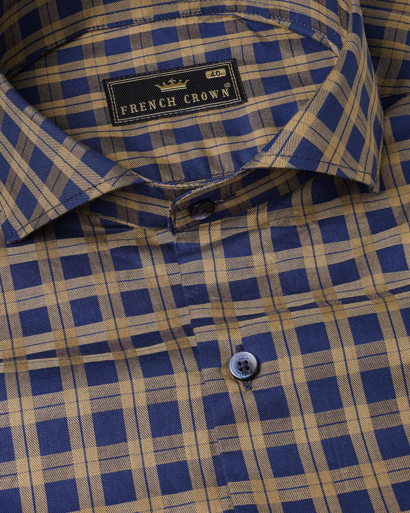 Biscay Navy Blue and Sandrift Brown Plaid Dobby Textured Premium Giza Cotton Shirt 7792-CA-BLE-38,7792-CA-BLE-38,7792-CA-BLE-39,7792-CA-BLE-39,7792-CA-BLE-40,7792-CA-BLE-40,7792-CA-BLE-42,7792-CA-BLE-42,7792-CA-BLE-44,7792-CA-BLE-44,7792-CA-BLE-46,7792-CA-BLE-46,7792-CA-BLE-48,7792-CA-BLE-48,7792-CA-BLE-50,7792-CA-BLE-50,7792-CA-BLE-52,7792-CA-BLE-52